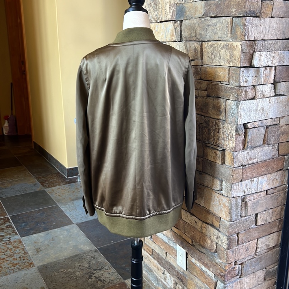 Rag & Bone silk Bomber jacket like new size L - Picture 3 of 6